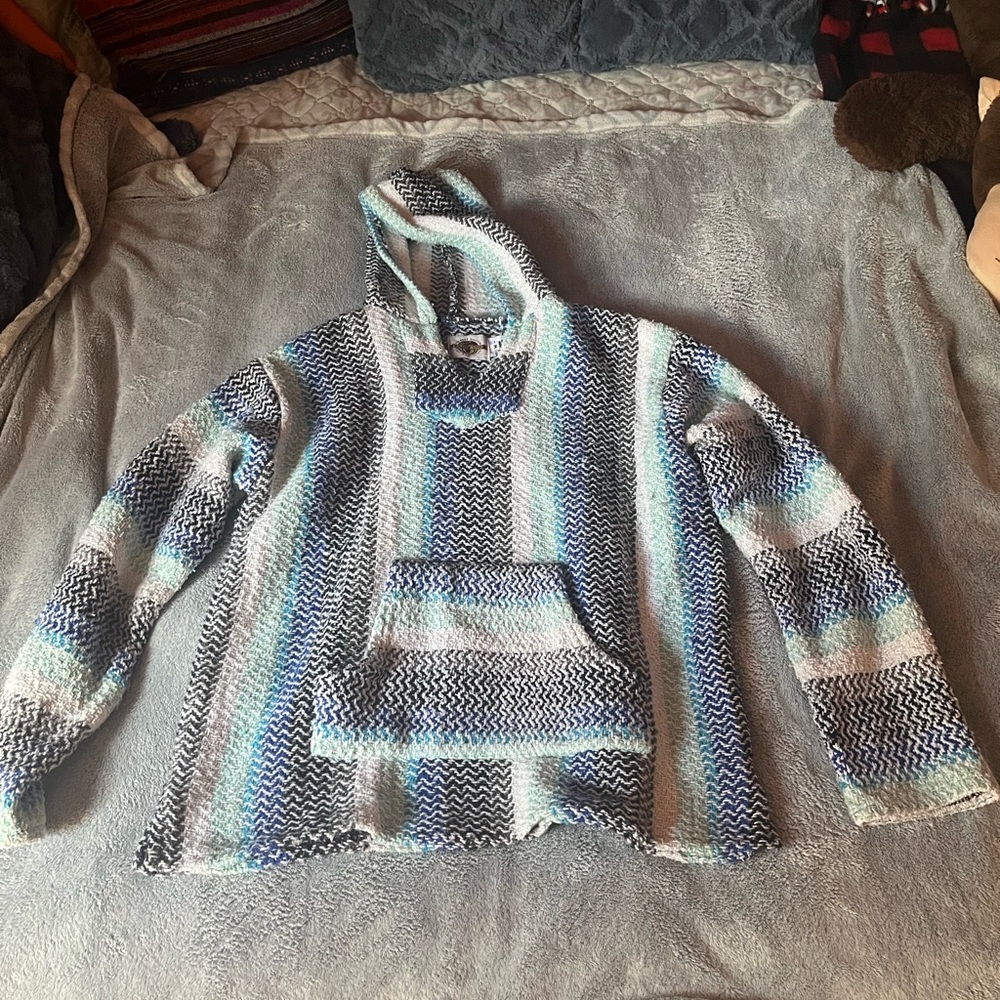 Blue ombre baja hoodie
